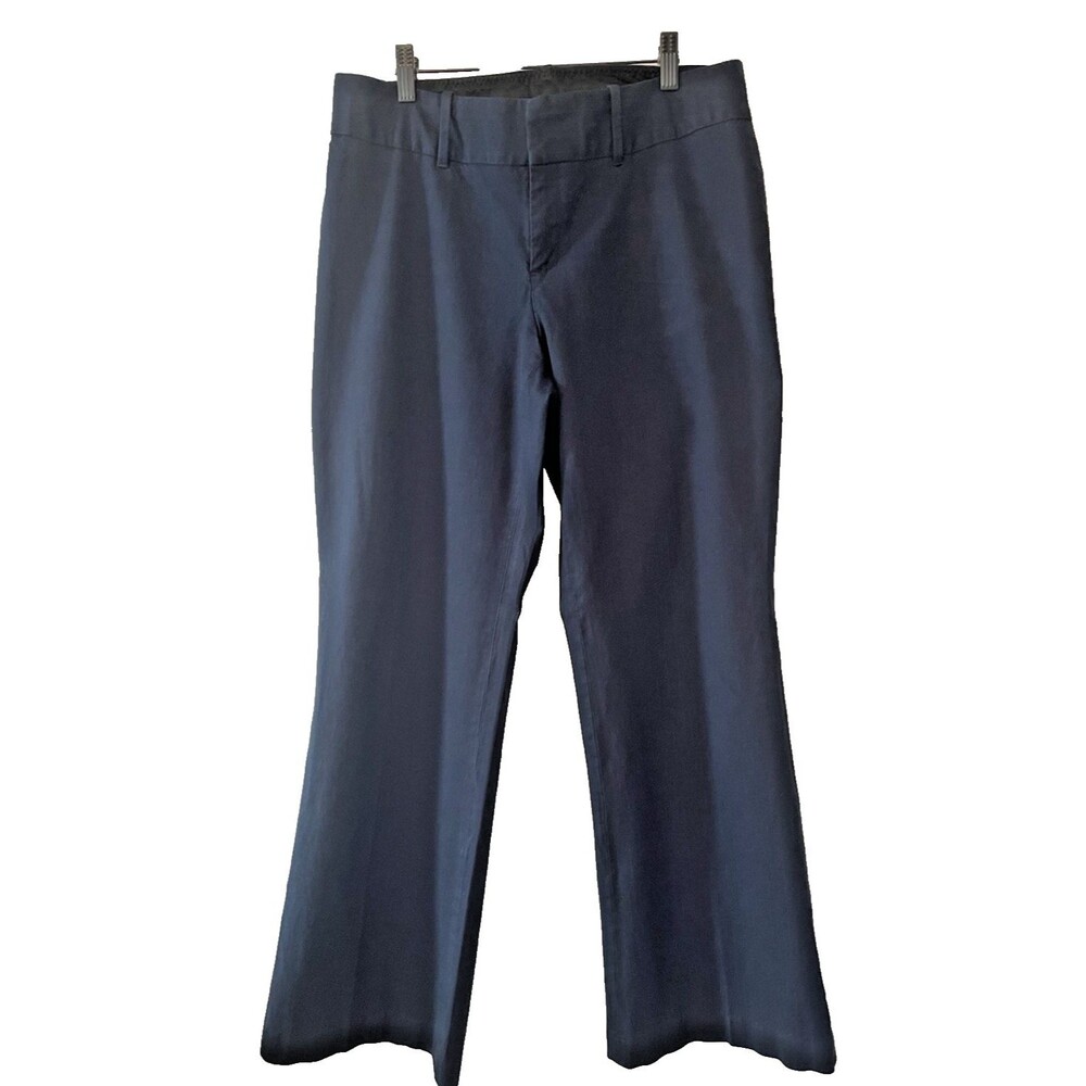 Banana Republic womens Jackson Fit strech wide leg pinstrip pants sz 10 preppy
